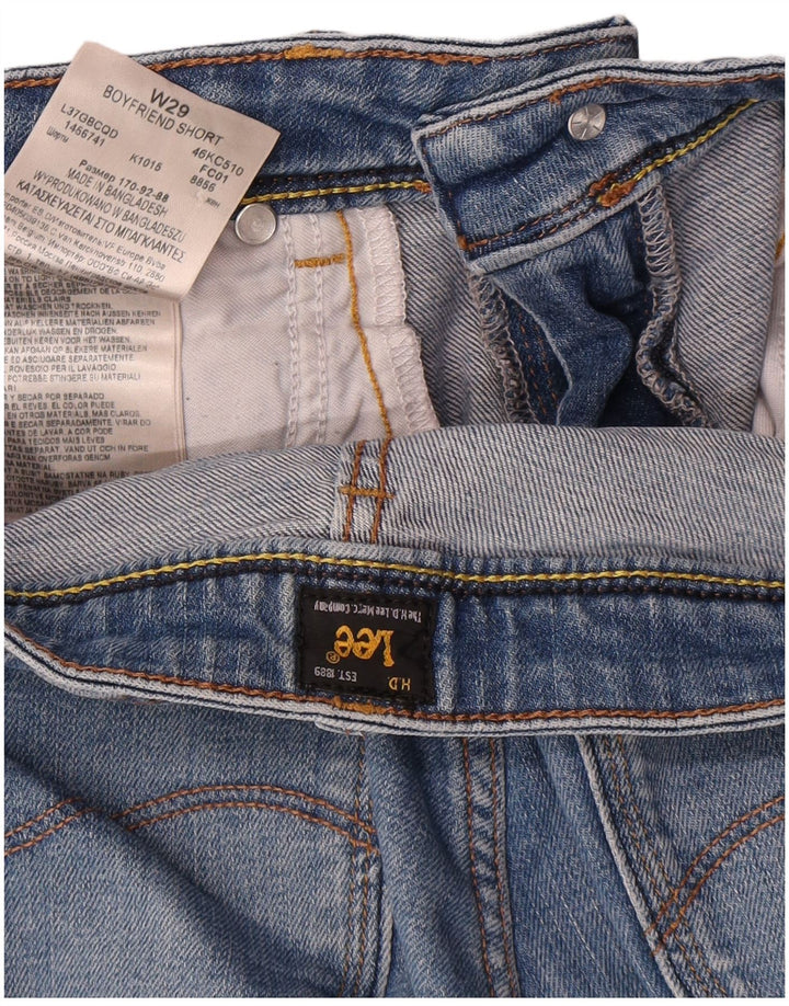 Pantaloncini di jeans Boyfriend da donna Lee W29 cotone blu medio