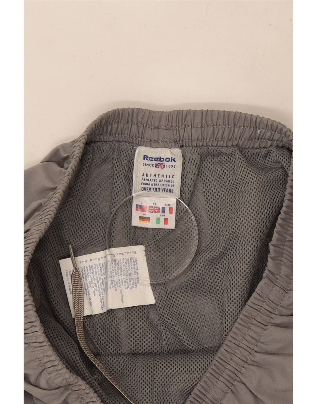 Pantaloni da tuta da donna REEBOK Joggers UK 14 Large Grigio Poliestere