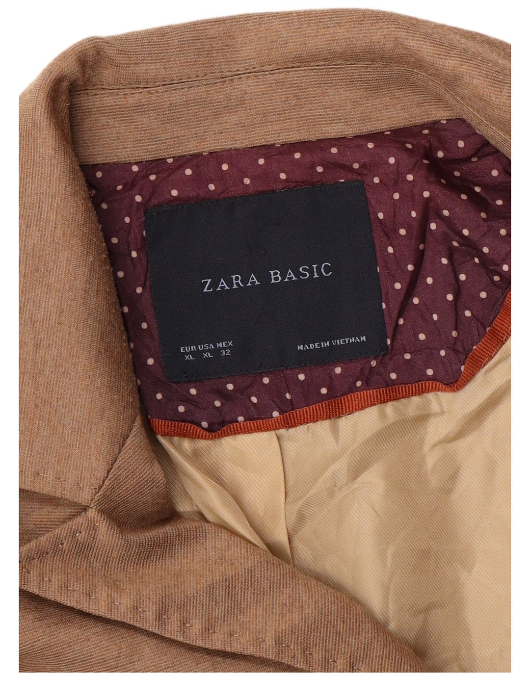 Giacca blazer da donna a 1 bottone Zara UK 18 XL Beige