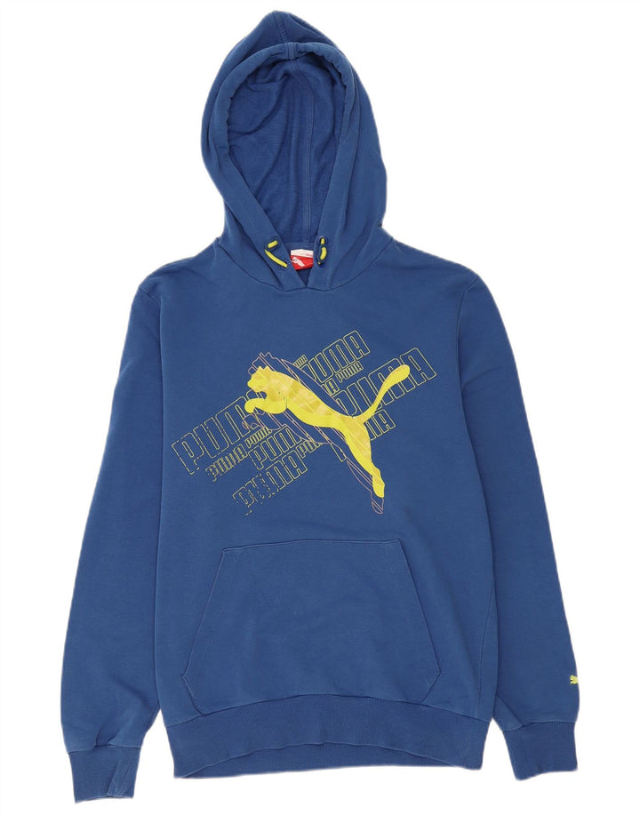 Felpa con cappuccio grafica PUMA da uomo piccola blu