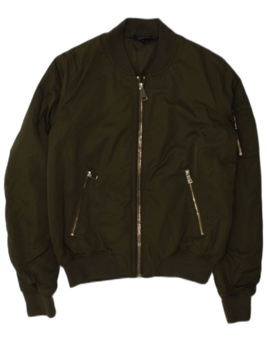 Giubbotto bomber da donna Topshop UK 8 piccolo poliestere kaki