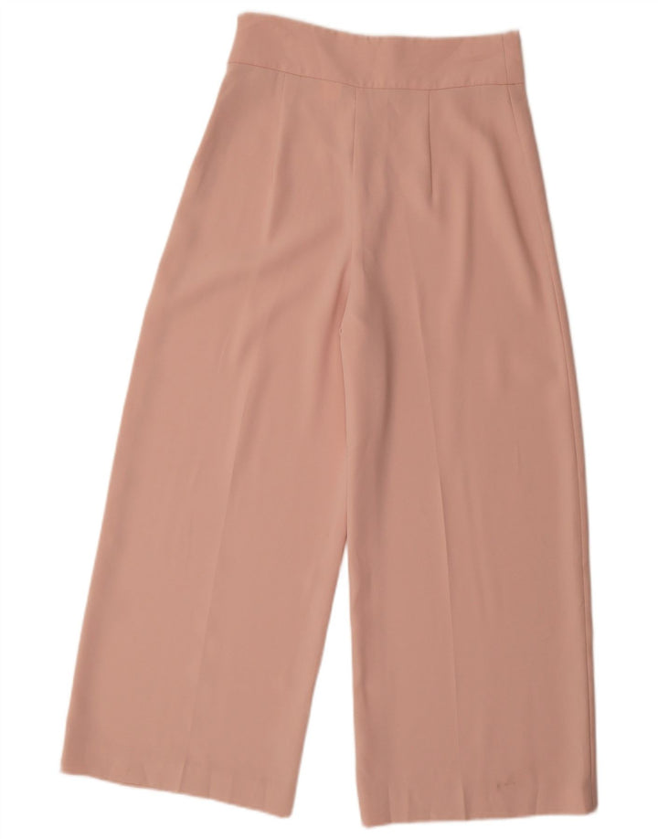Pantaloni corti da donna Zara a gamba larga piccoli W26 L25 poliestere rosa
