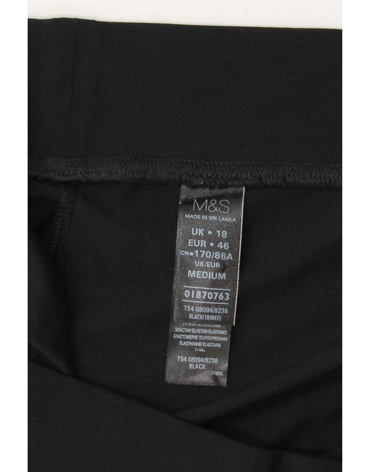 Leggings da donna Marks & Spencer UK 18 XL cotone nero
