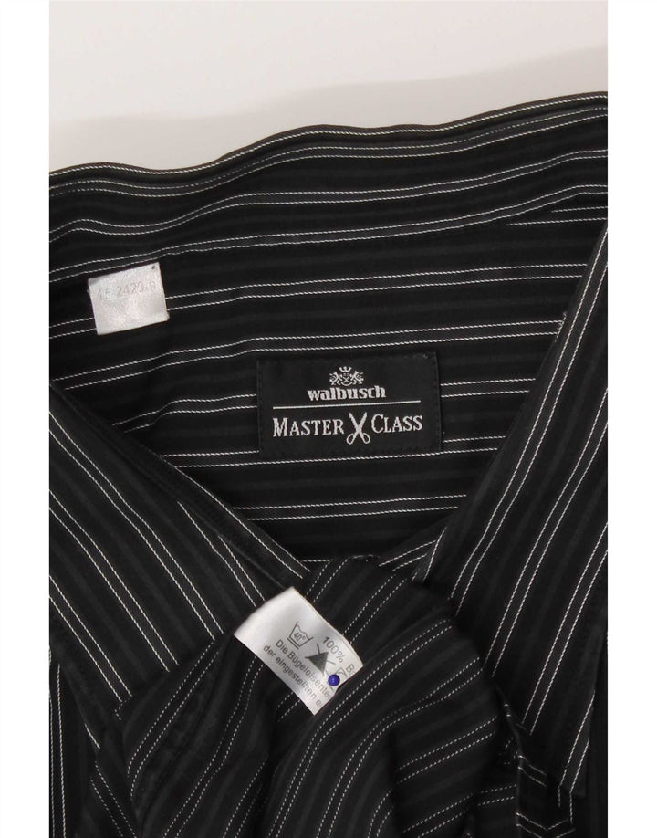Camicia da uomo Walbusch 3XL cotone a righe nere