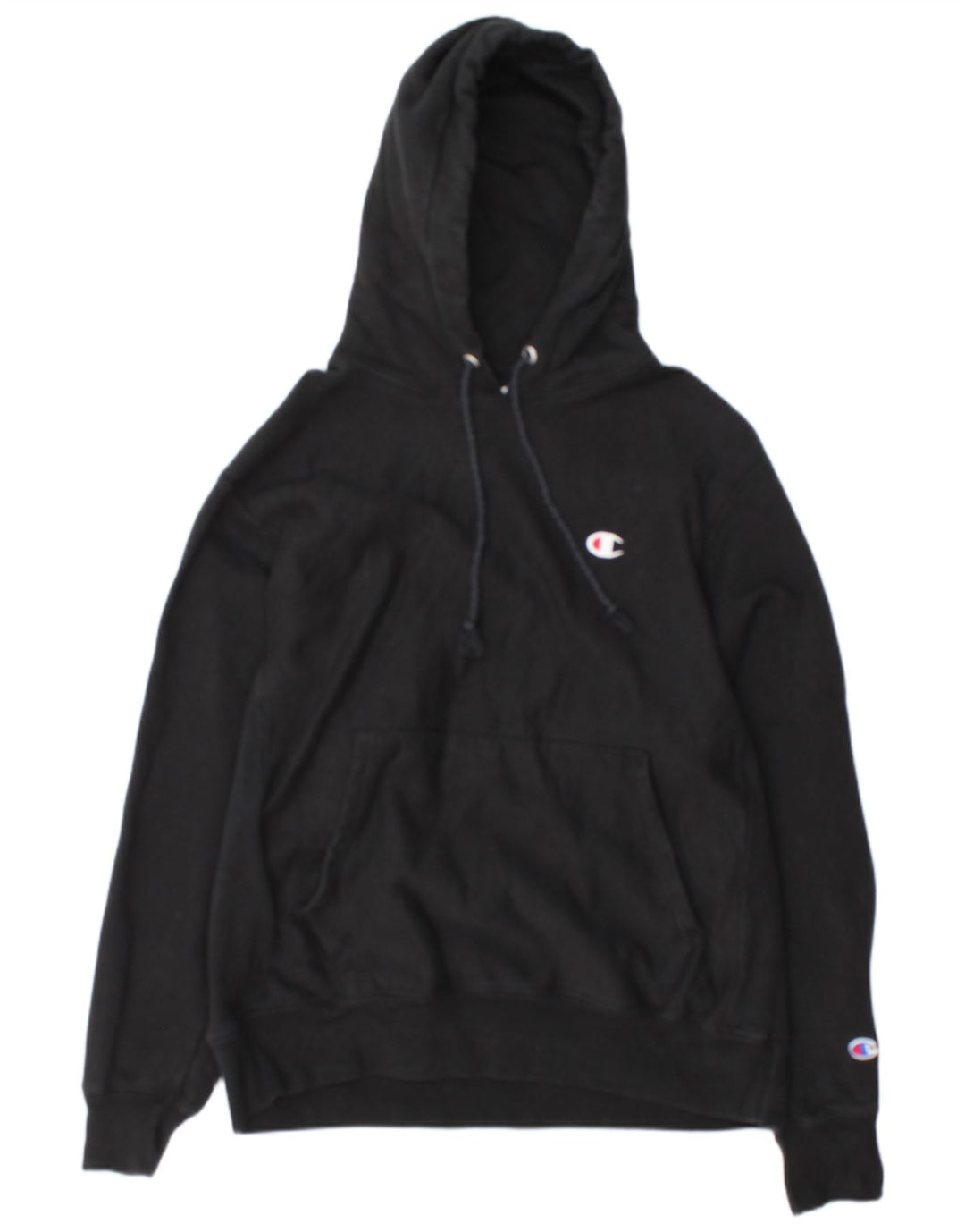 Felpa con cappuccio da uomo Champion, cotone nero medio