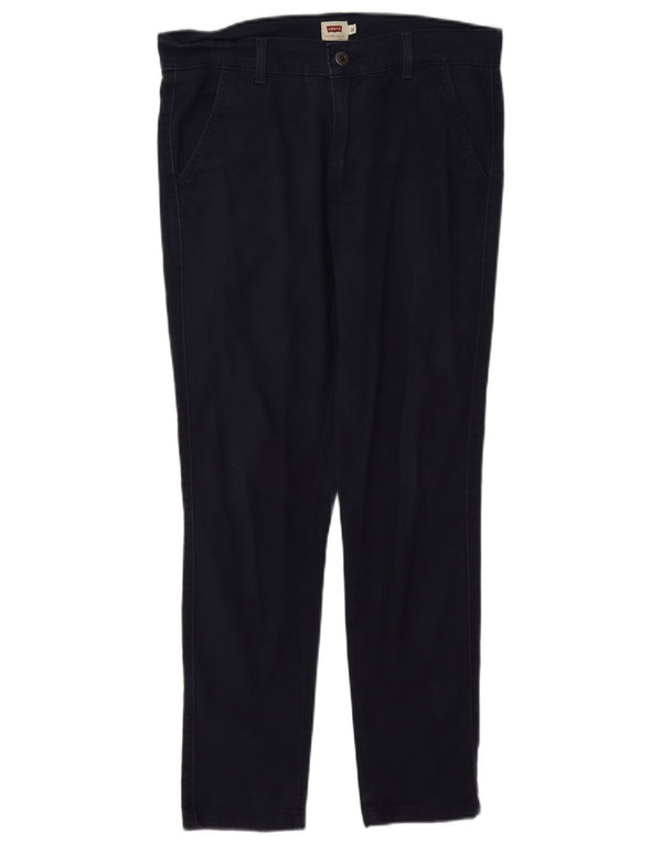 Pantaloni chino slim da donna Levi's W26 L27 cotone blu navy
