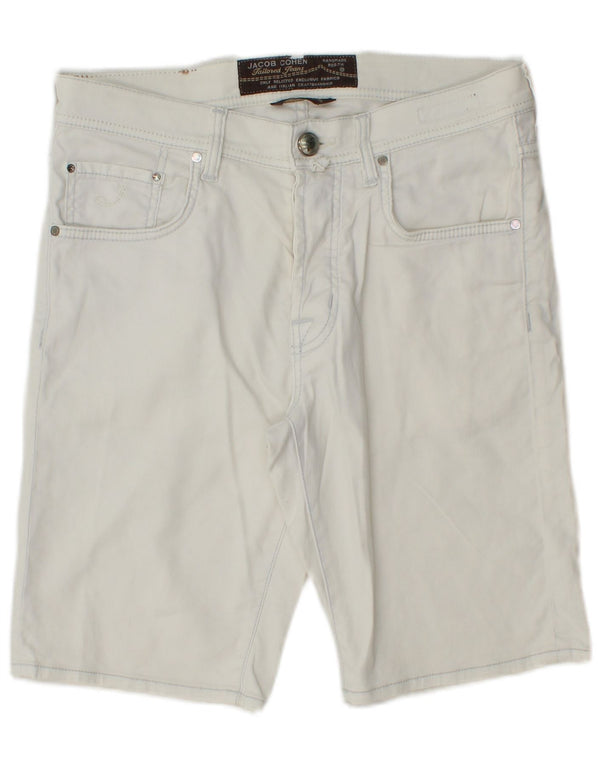 Pantaloncini di jeans da uomo Jacob Cohen W32 Lino bianco medio
