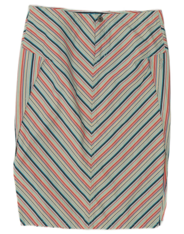 Gonna longuette da donna Diesel W28 L24 in cotone a righe multicolore