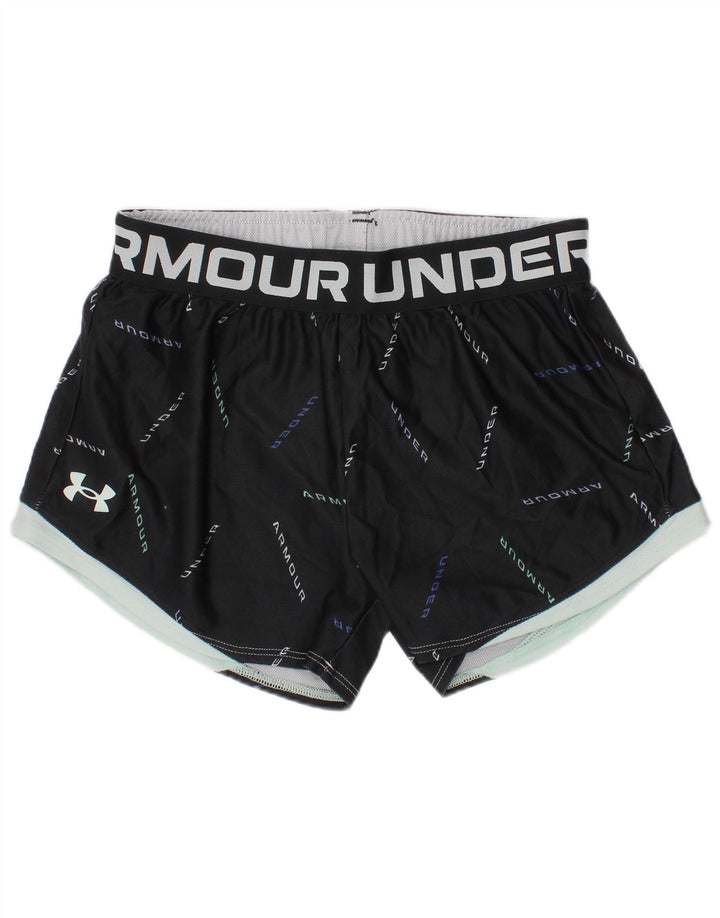 Pantaloncini sportivi grafici per ragazze Under Armour 9-10 anni medi neri