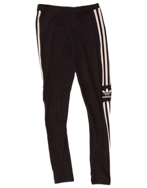 Leggings grafici da donna Adidas UK 6 XS cotone nero