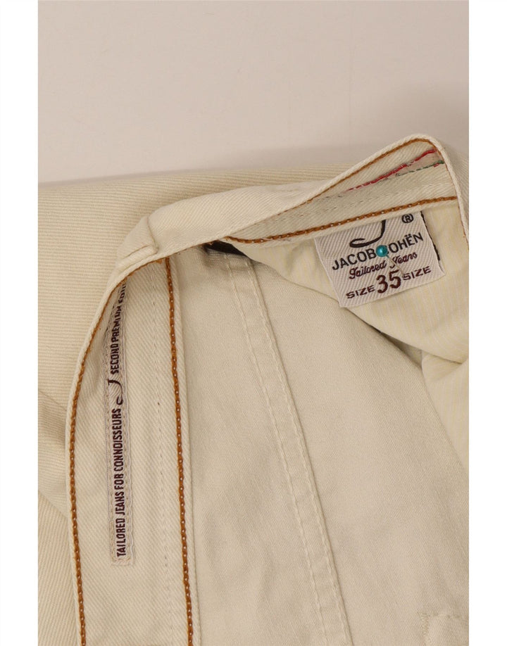 Jeans dritti da uomo Jacob Cohen W35 L34 cotone beige