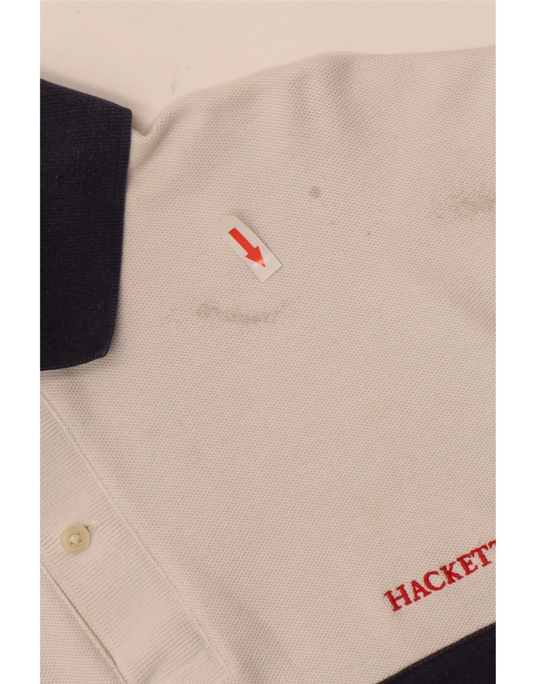 Polo da rugby da uomo Hackett in cotone color block bianco medio