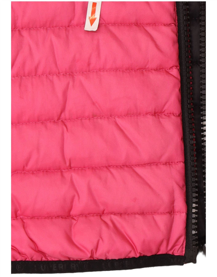 Giacca imbottita con cappuccio da donna Superdry UK 10 Small Pink Nylon