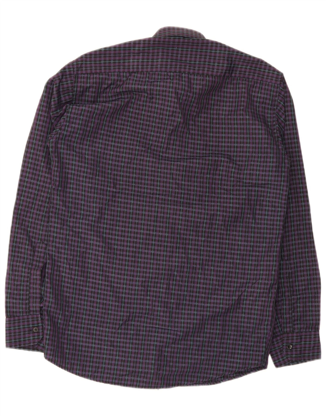 Camicia da uomo dalla vestibilità regolare Pierre Cardin taglia 15 a quadri viola medio