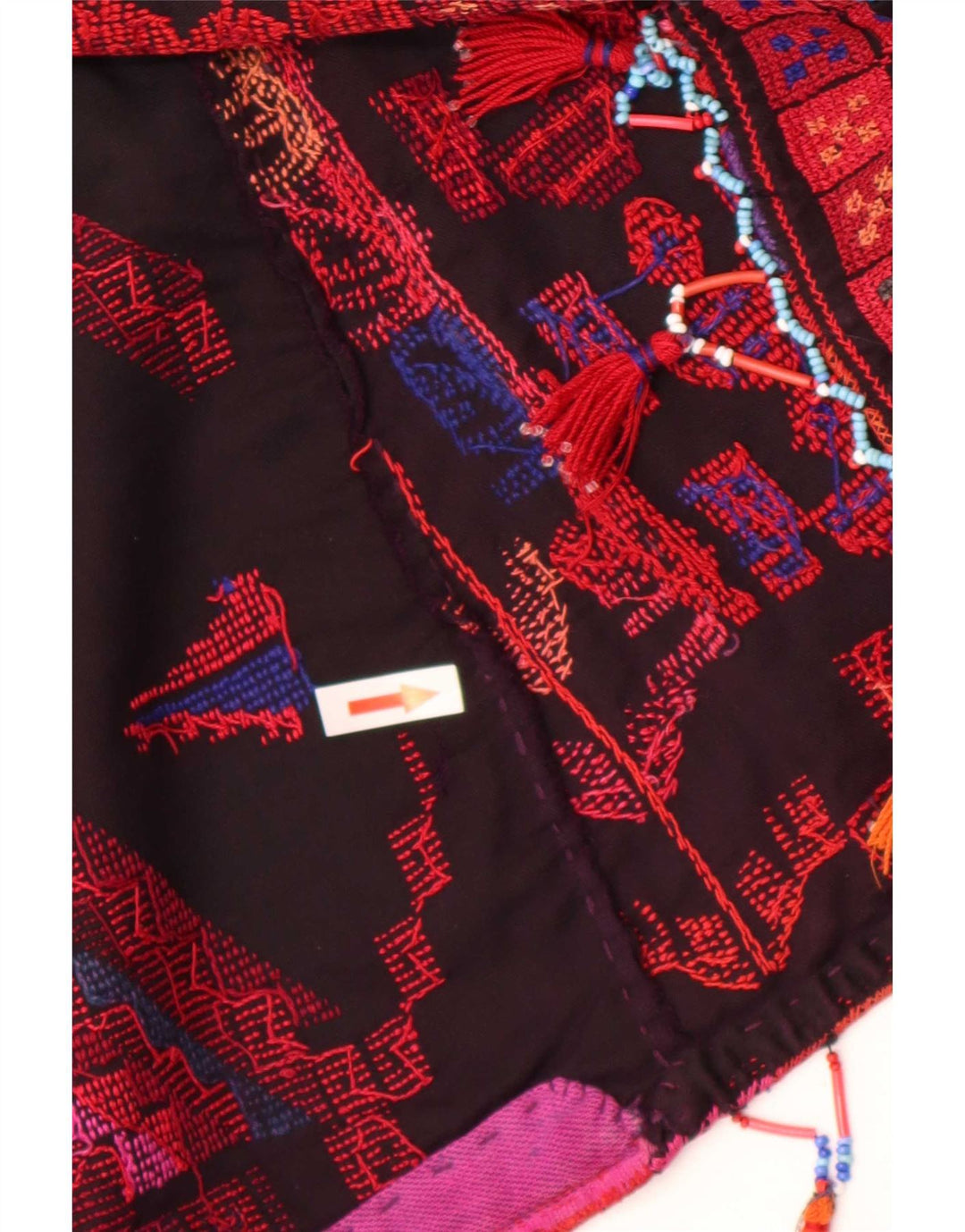 Gilet da donna vintage UK 14 Azteco geometrico multicolore medio