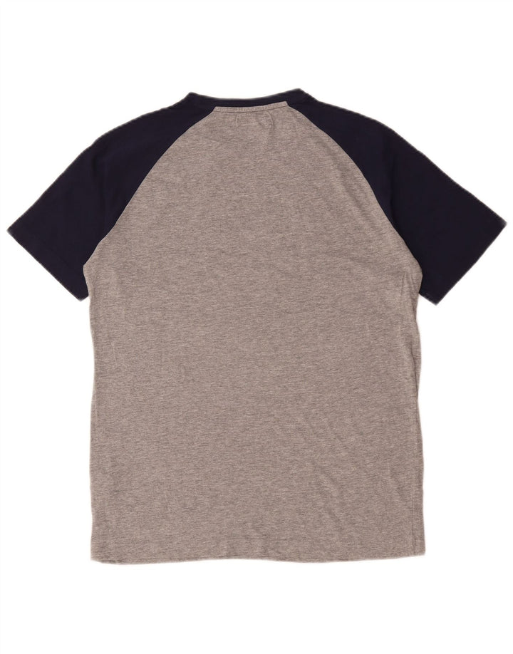 T-shirt grafica da uomo Kappa Top in cotone color block grigio medio