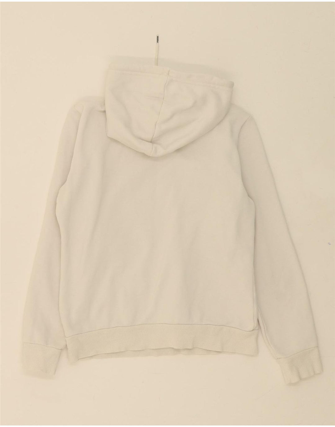 PUMA Womens Graphic Hoodie Jumper UK 8 Small White Vintage Puma and Second-Hand Puma from Messina Hembry 