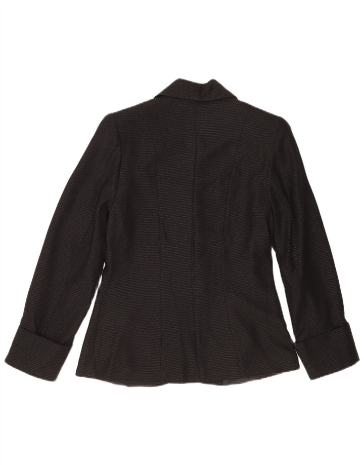 Giacca blazer doppiopetto vintage da donna IT 42 media a righe nere
