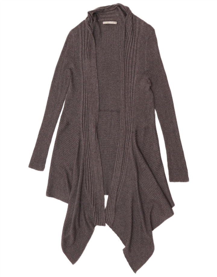 Maglione cardigan aperto lungo da donna Marks & Spencer UK 18 XL Grigio