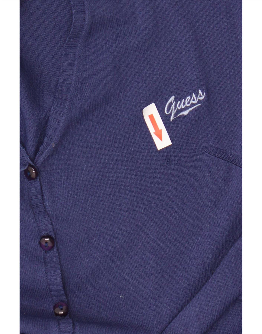 Maglione cardigan da donna Guess UK 12 viscosa blu navy medio