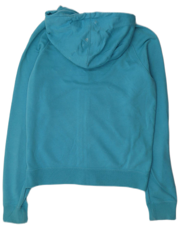 Maglione con cappuccio e zip grafica da donna NIKE UK 14 Cotone blu medio
