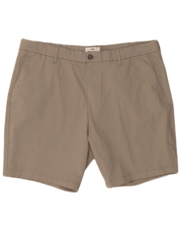 Pantaloncini chino vestibilità regolare da uomo Marks & Spencer 2XL W42 cotone beige