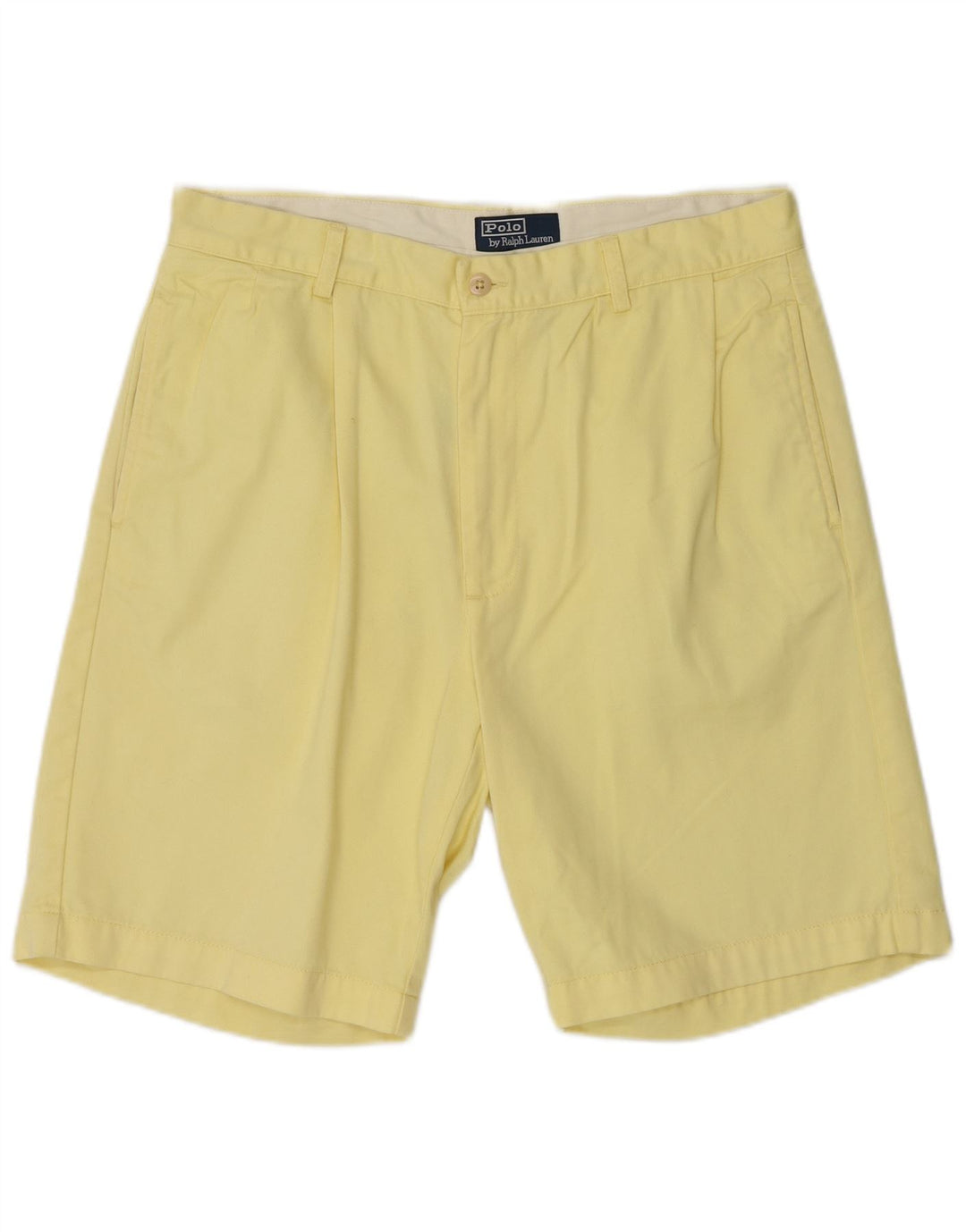 Pantaloncini chino con pegging da uomo Polo Ralph Lauren W33 cotone giallo medio
