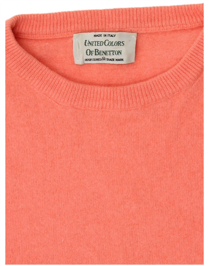 Maglione maglione girocollo da donna Benetton UK 14 Rosa medio