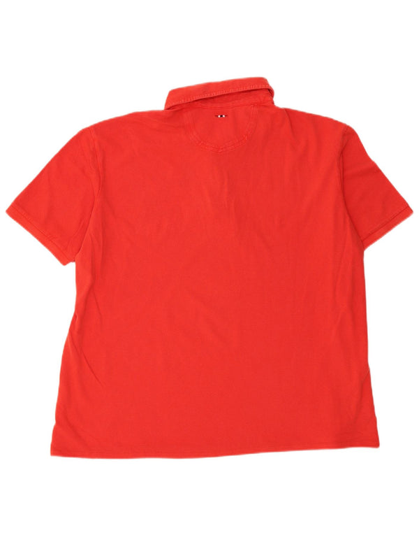 Polo da uomo Napapijri 3XL in cotone rosso