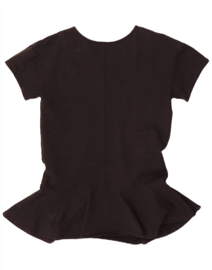 Blusa Donna Elisabetta Franchi Top IT 42 Cotone Medio Floreale Nero