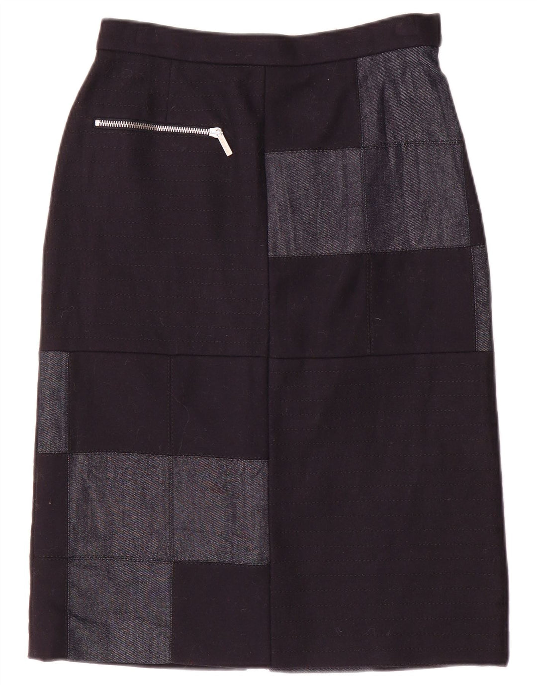 Gonna longuette da donna Iceberg IT 40 piccola W26 nylon patchwork blu navy