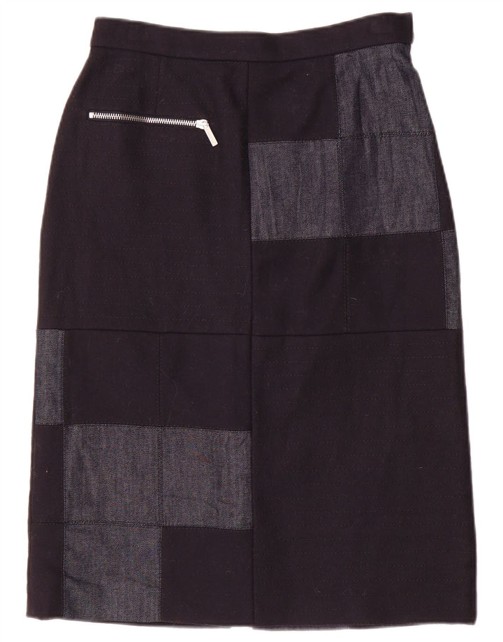 Gonna longuette da donna Iceberg IT 40 piccola W26 nylon patchwork blu navy