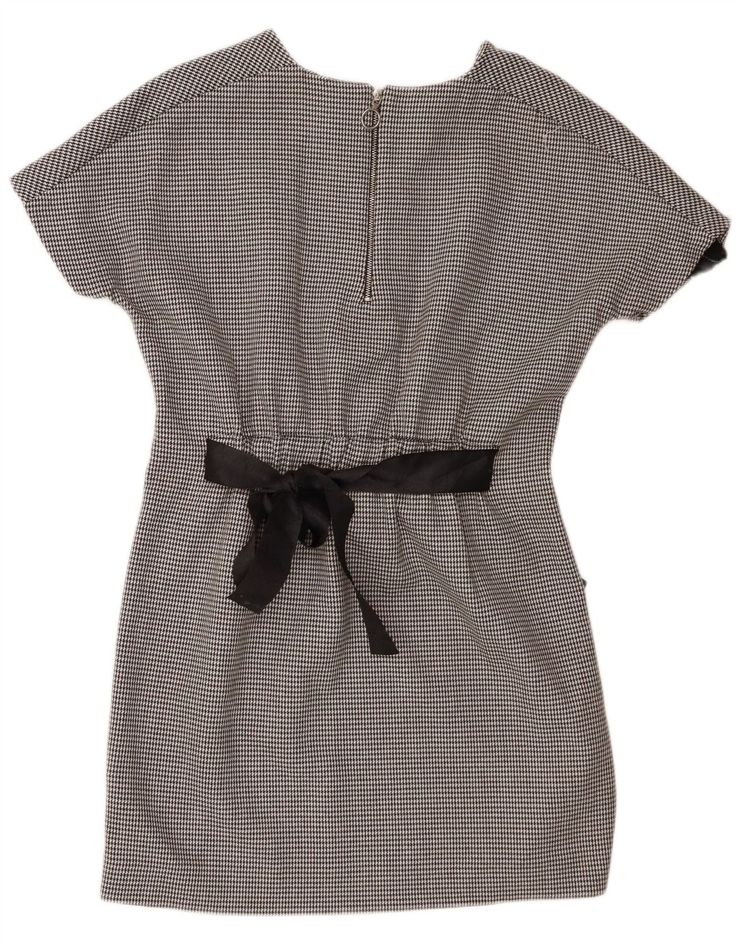 Abito Zara Trafaluc Basic da donna UK 10 Piccolo poliestere pied de poule nero