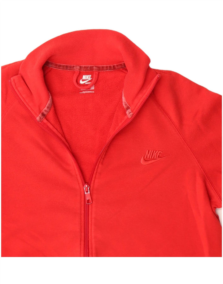Giacca da ginnastica da donna NIKE UK 16 grande rossa in cotone