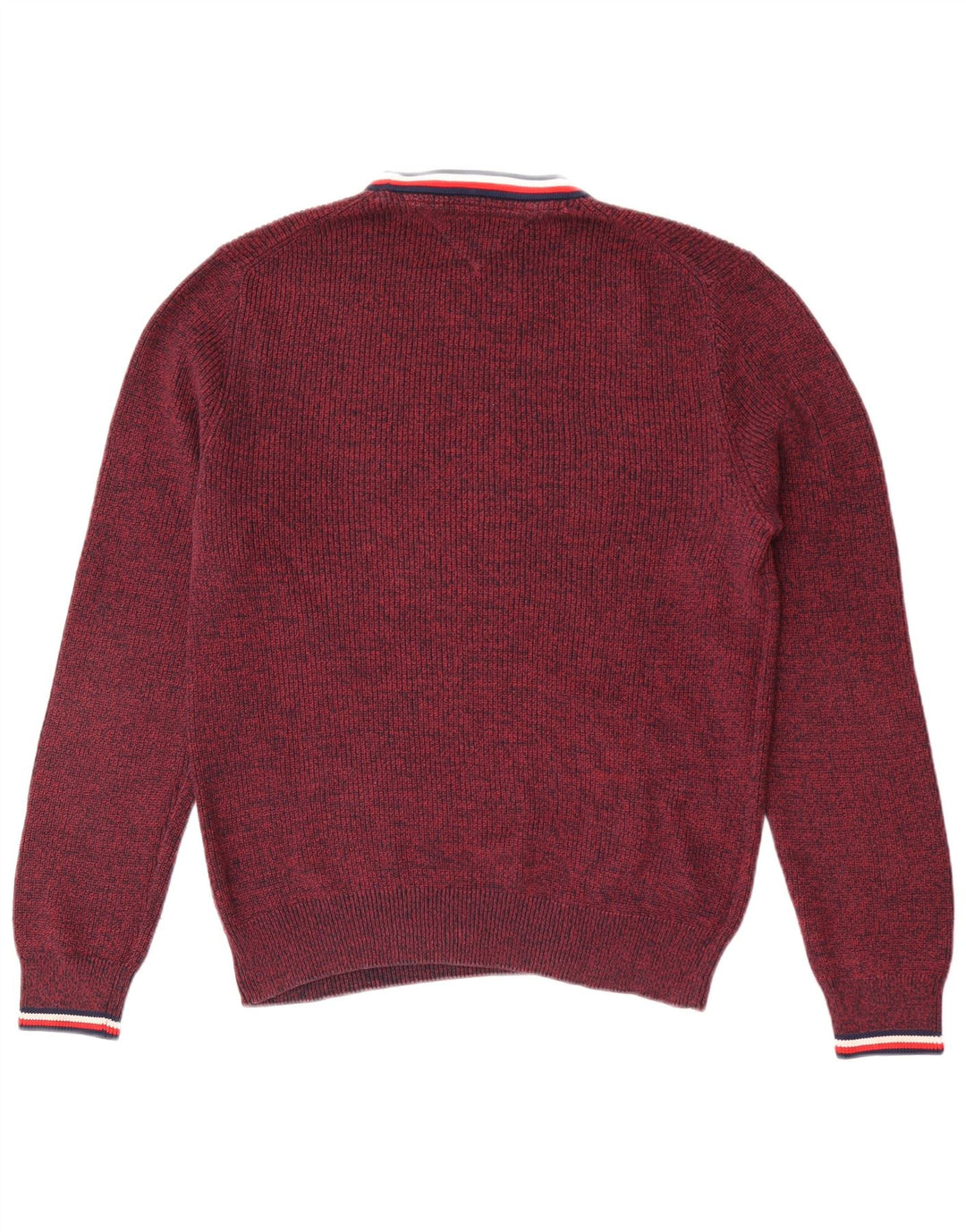 Maglione maglione girocollo da uomo Tommy Hilfiger medio bordeaux screziato