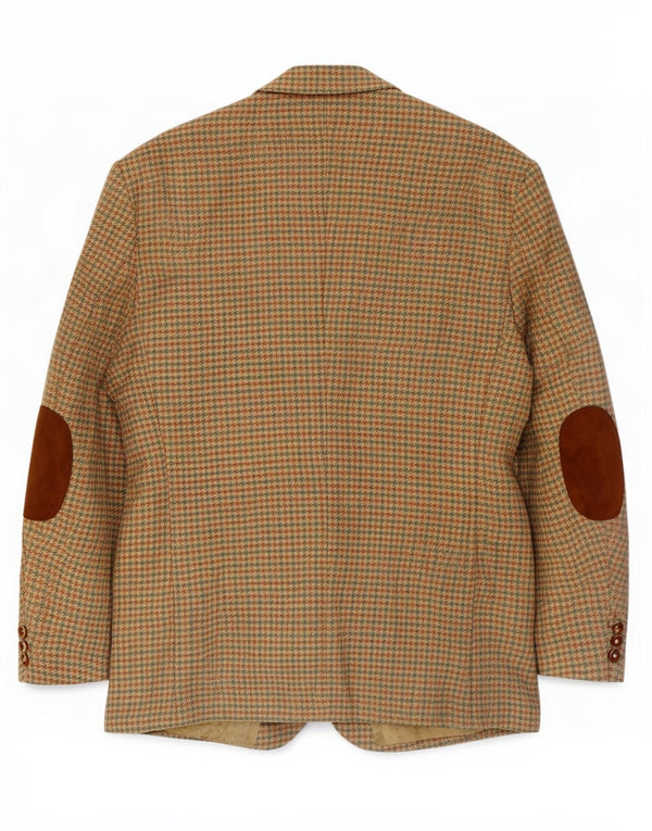 Giacca blazer vintage da uomo a 2 bottoni IT 52 XL lana pied de poule verde