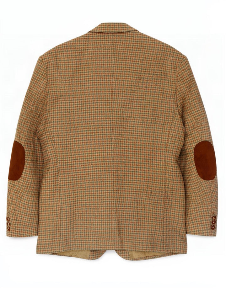 Giacca blazer vintage da uomo a 2 bottoni IT 52 XL lana pied de poule verde