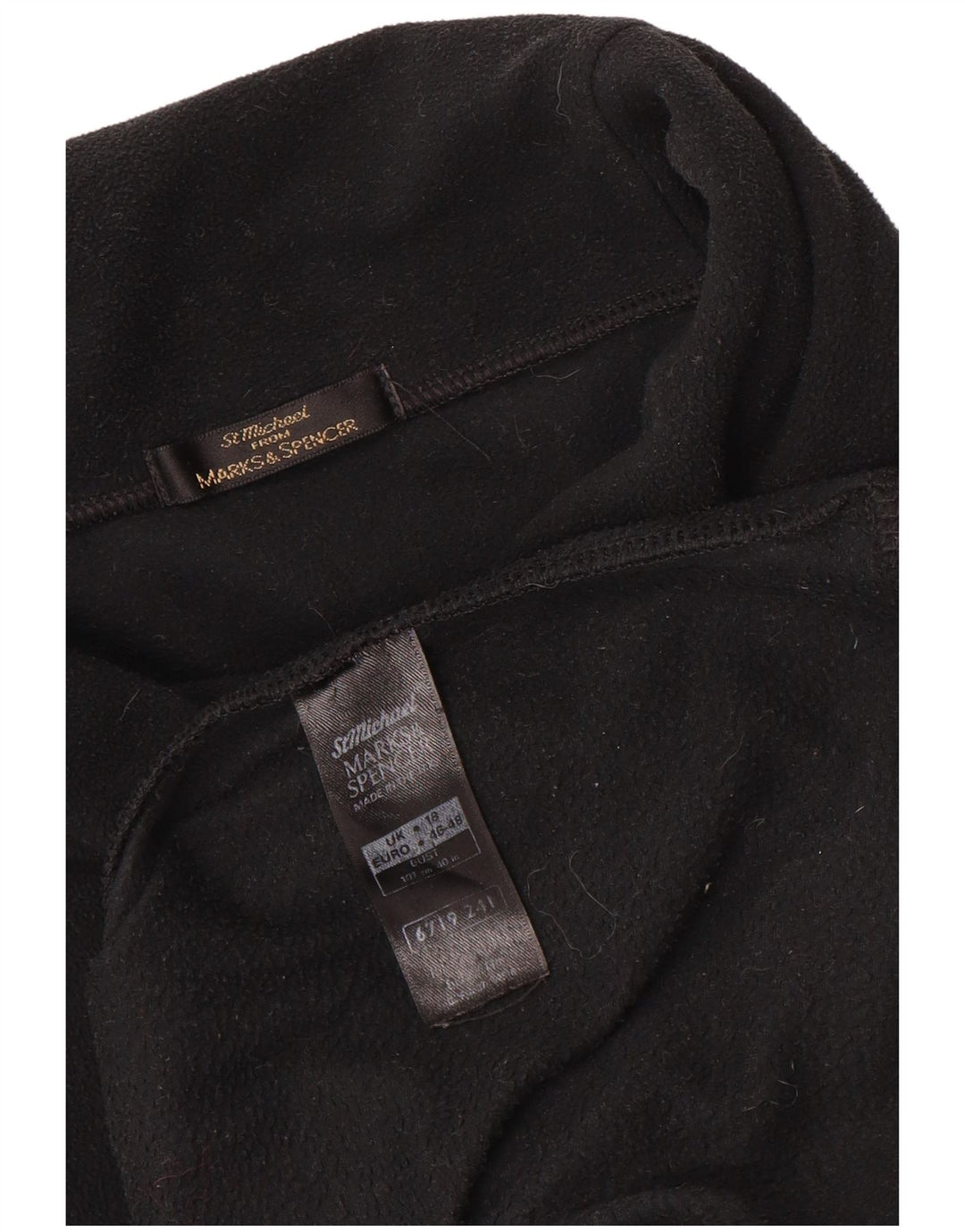 Maglione in pile oversize da donna Marks & Spencer UK 18 XL poliestere nero