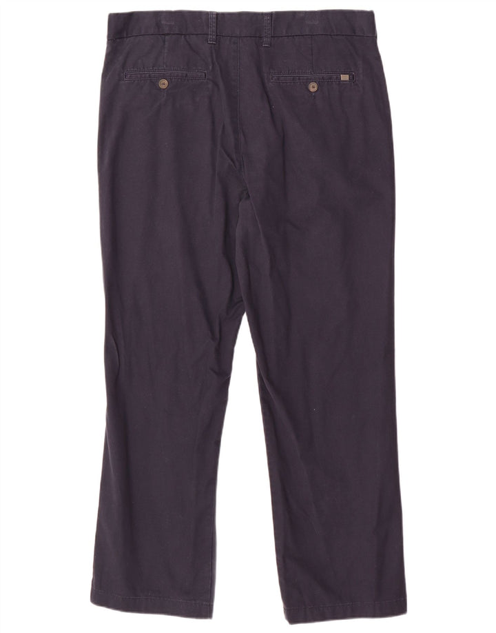 Pantaloni chino regolari da uomo Marks & Spencer W36 L29 cotone blu navy