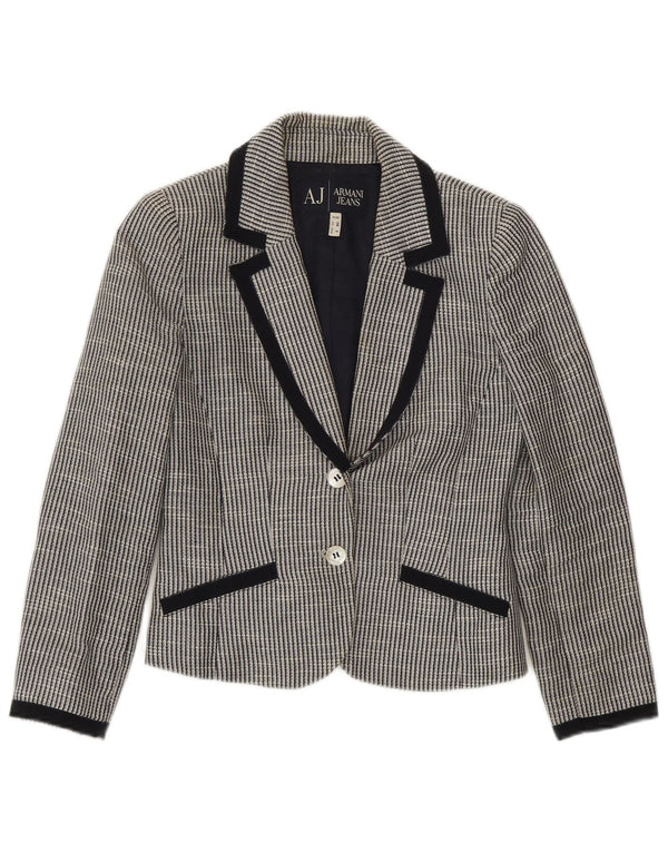 Giacca blazer da donna a 2 bottoni ARMANI JEANS EU 38 grigio medio a righe
