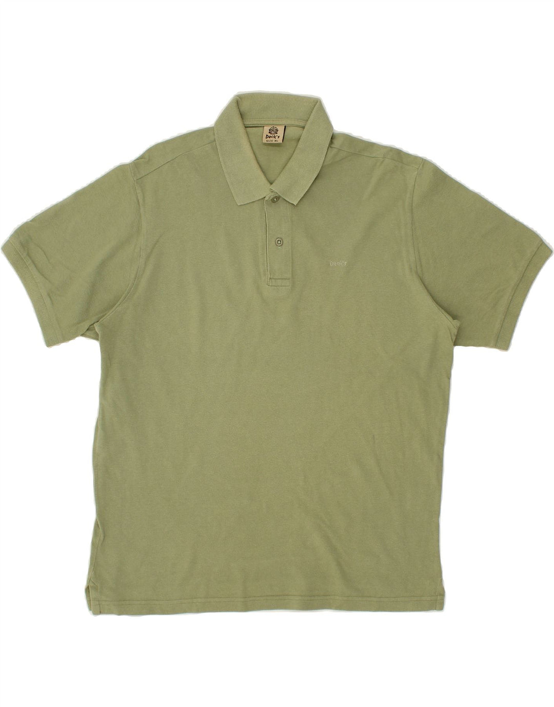 DACK'S Mens Polo Shirt XL Khaki Cotton Vintage Dack's and Second-Hand Dack's from Messina Hembry 