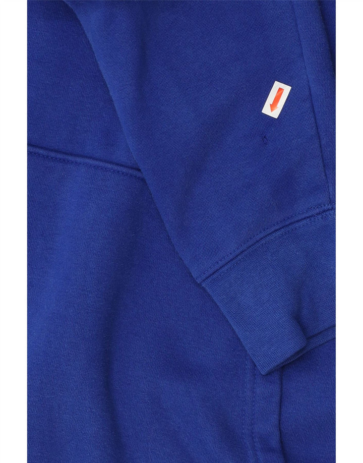 CHAMPION Mens Graphic Hoodie Jumper Medium Blue Cotton