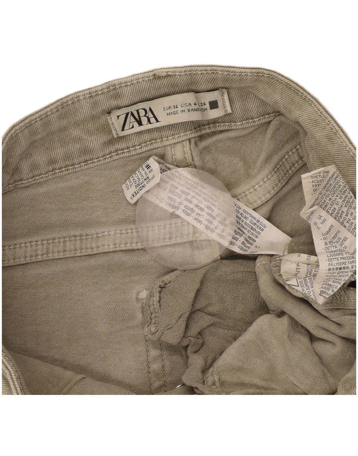 Jeans dritti da donna Zara EU 36 XS W26 L26 Cotone grigio