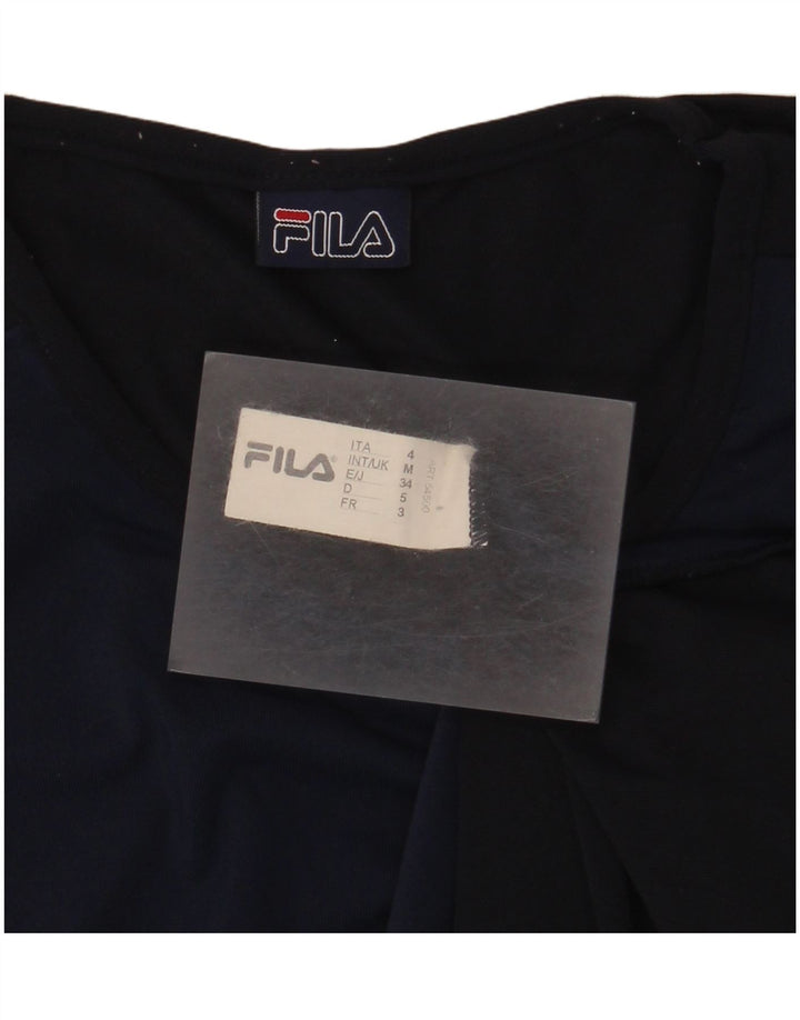 Maglietta Fila da donna Top UK 12 Medium Blu Navy Poliammide