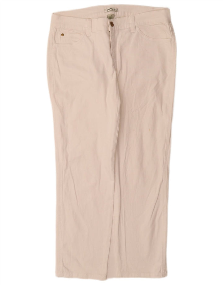 Jeans dritti da donna Orvis US 10 Large W30 L28 Cotone bianco