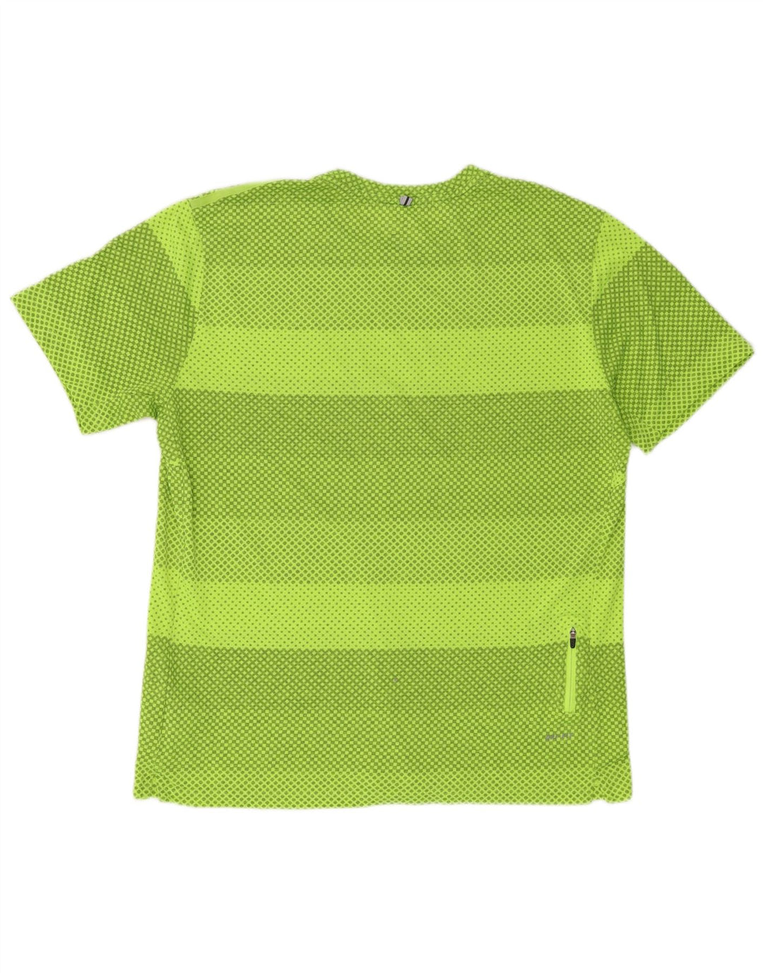 T-shirt Nike da uomo Dri Fit Top XL verde geometrico in poliestere