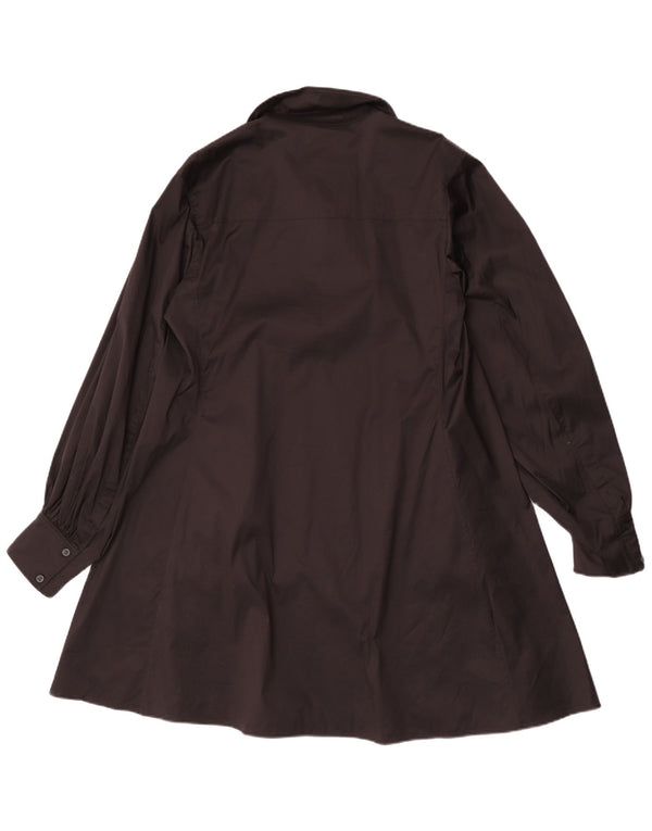 Cos Womens Long Sleeve A-Line Dress EU 44 Medium Black Cotton