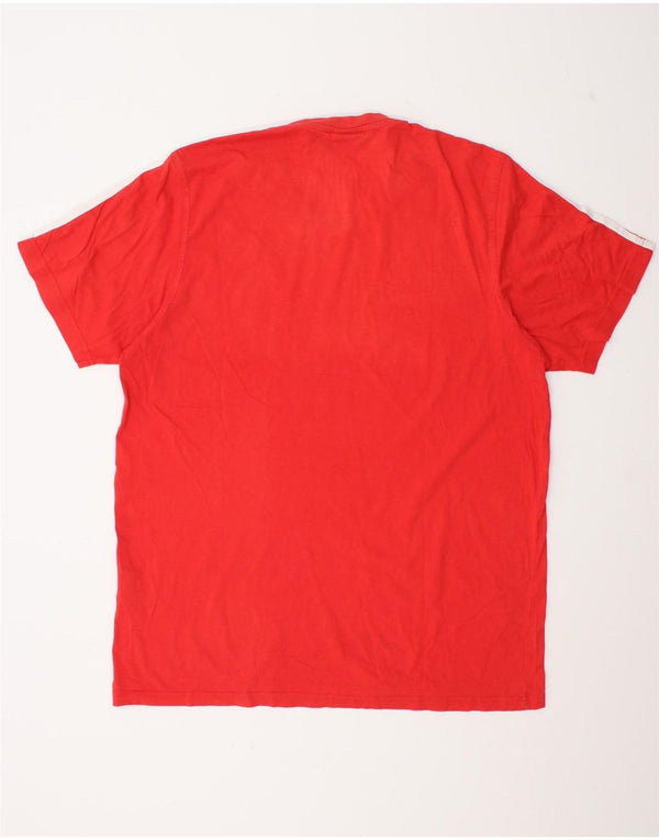 T-shirt grafica da uomo Adidas Top UK 46/48 XL rosso cotone