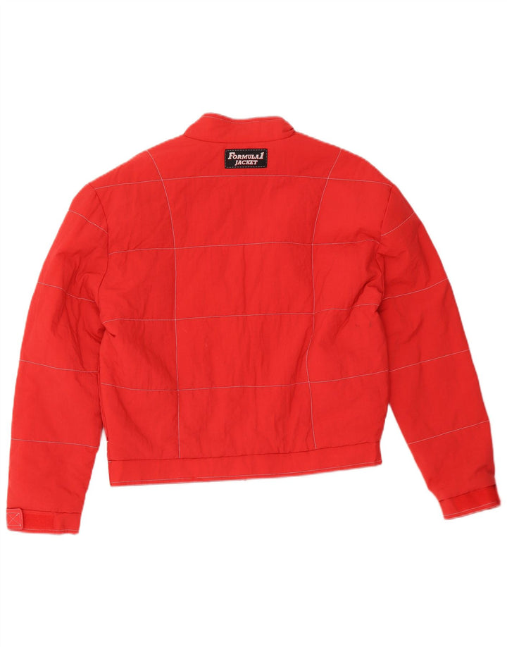 Giacca da corsa grafica da uomo Parmalat Formula Uno UK 36 piccola in nylon rosso