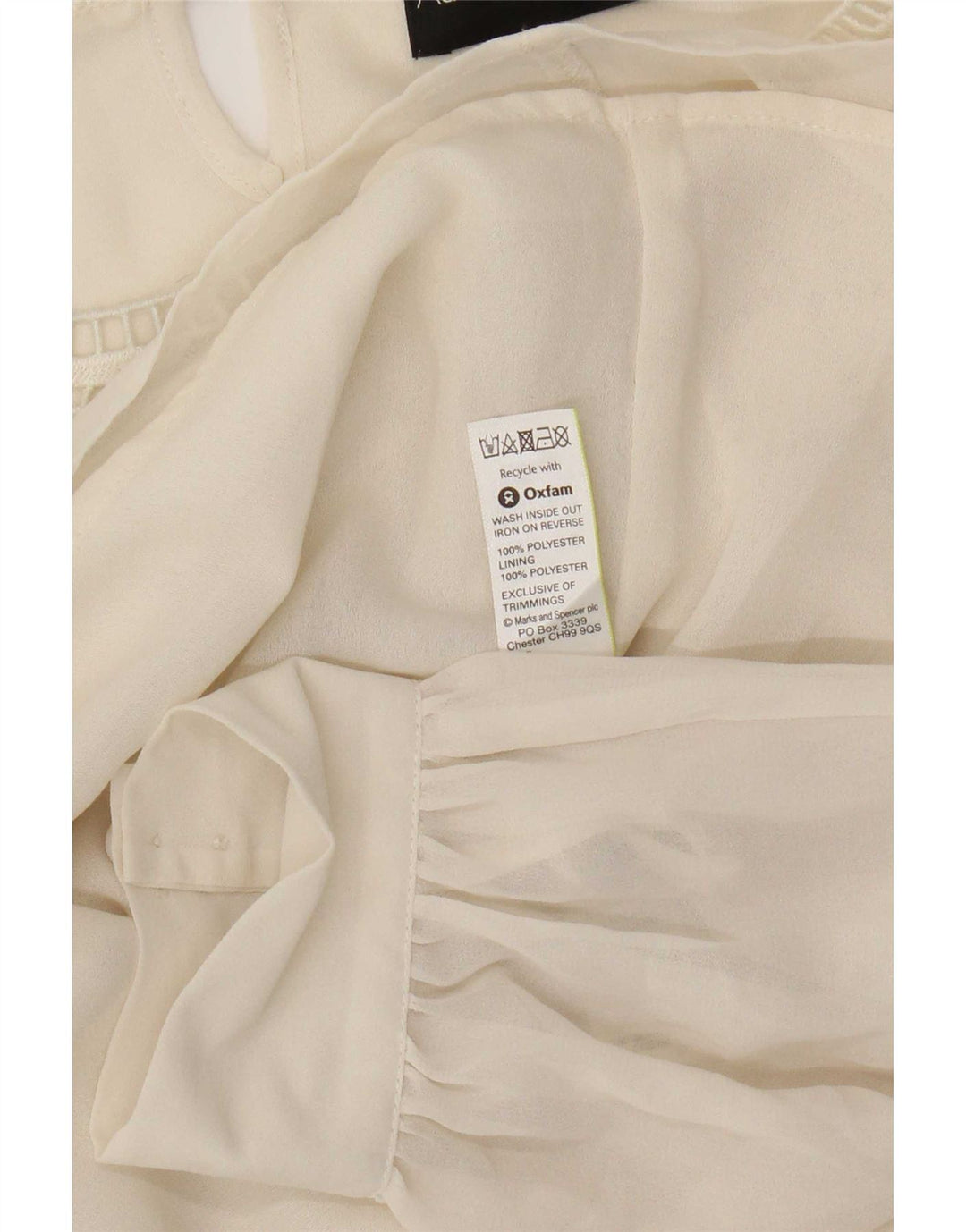 Camicetta a maniche lunghe Autograph da donna Marks & Spencer UK 16 Large Beige